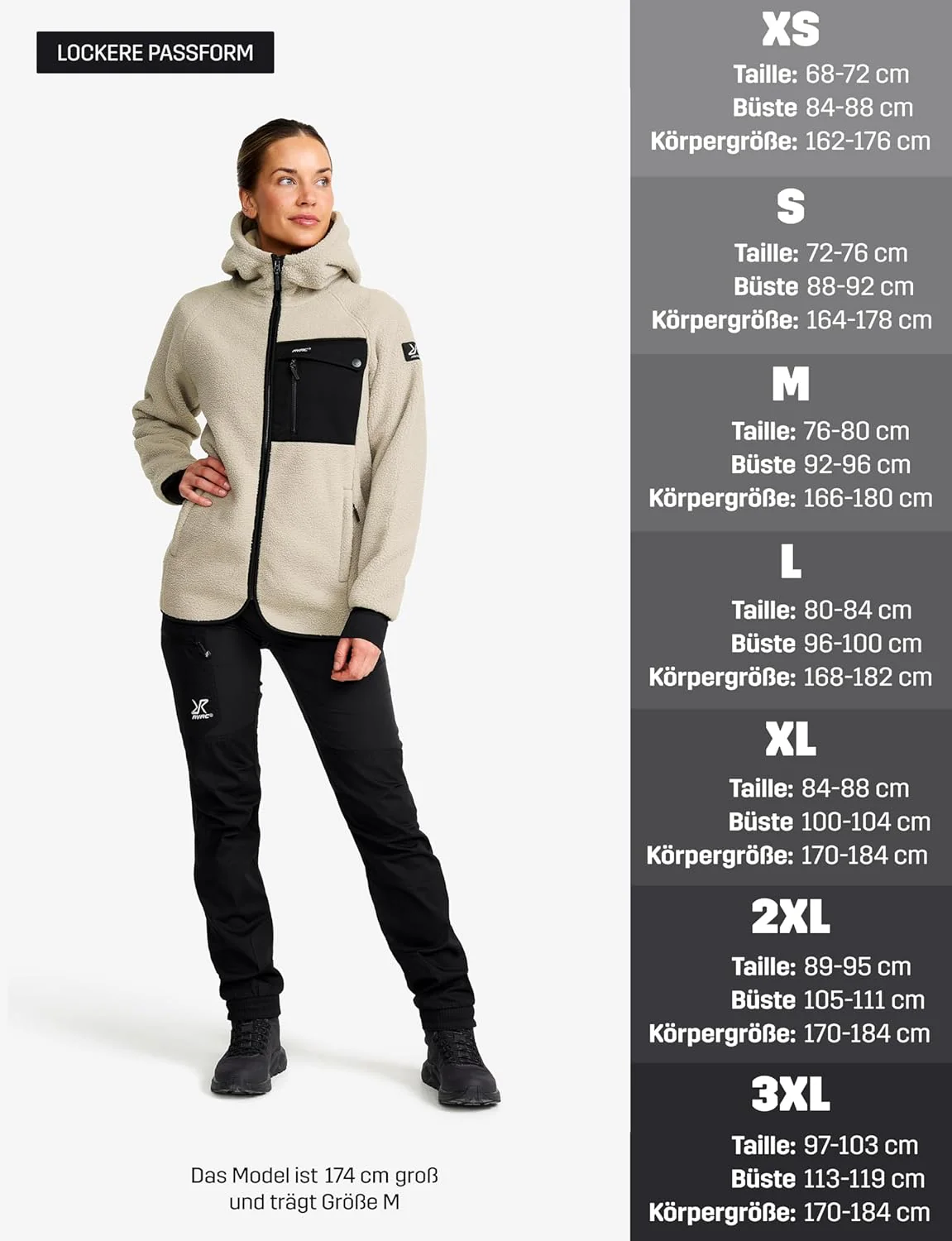 RevolutionRace Sherpa Hoodie für Damen, Outdoor Fleecejacken perfekt für Wanderungen und Outdoor-Abe - Image 4