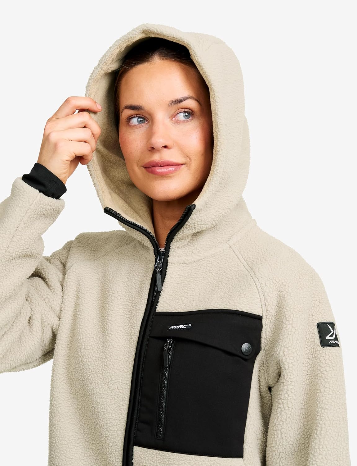 RevolutionRace Sherpa Hoodie für Damen, Outdoor Fleecejacken perfekt für Wanderungen und Outdoor-Abe - Image 6