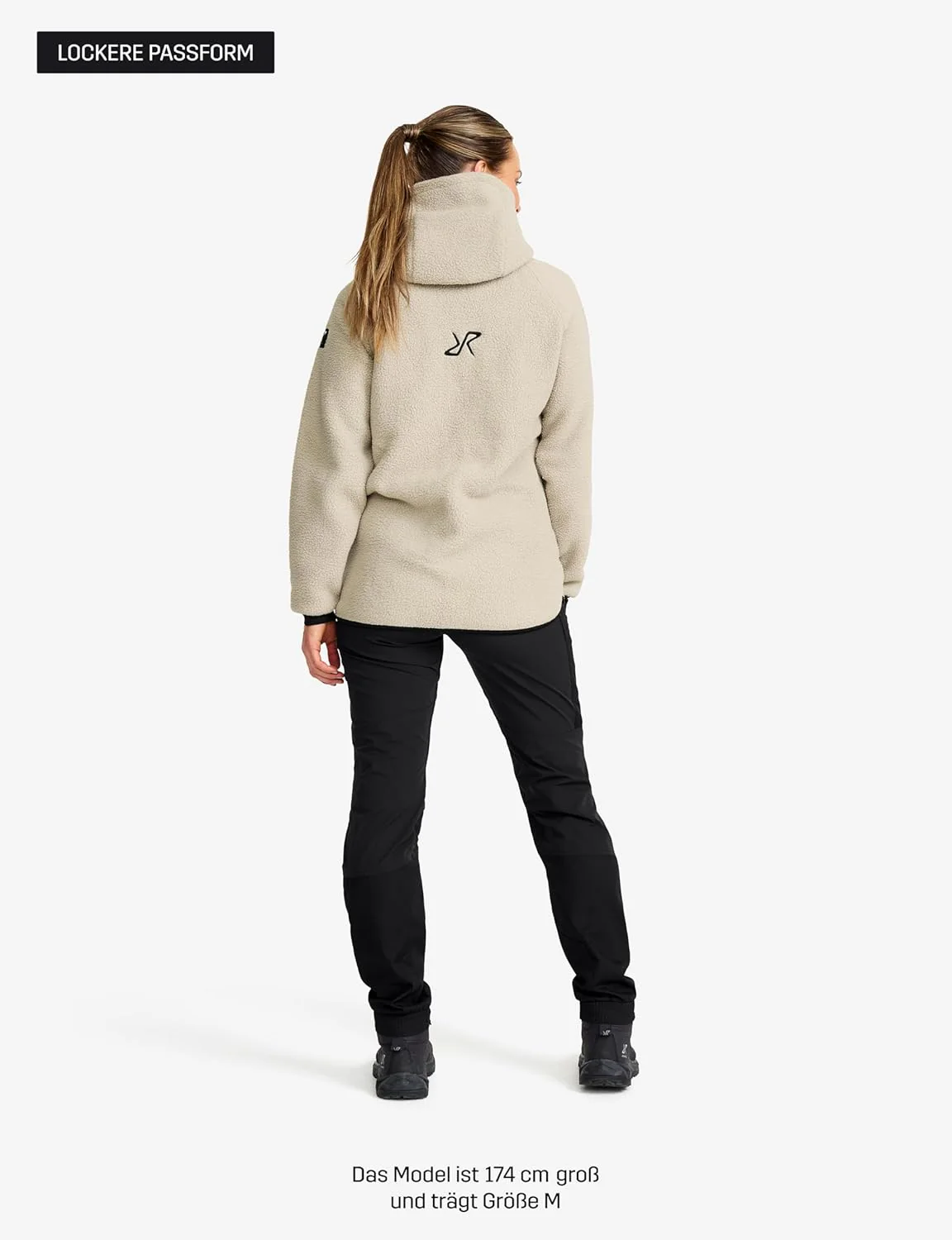 RevolutionRace Sherpa Hoodie für Damen, Outdoor Fleecejacken perfekt für Wanderungen und Outdoor-Abe - Image 5