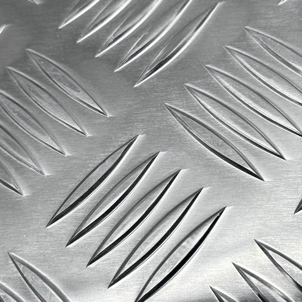 Riffelblech QUINTETT 5/6,5mm stark Tränenblech Alu Aluminium Alublech Schachtabdeckung (1500x1000mm) - Image 2