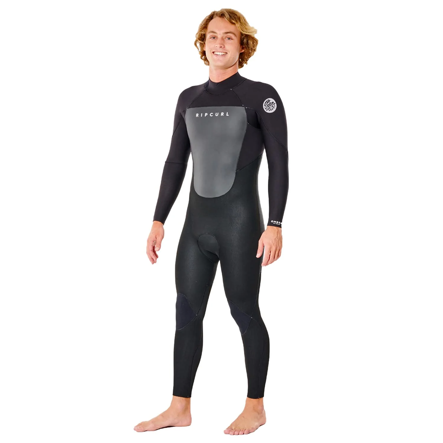 Rip Curl Omega 3/2 E-Stich Back Zip Full Suit 2022 Black, L