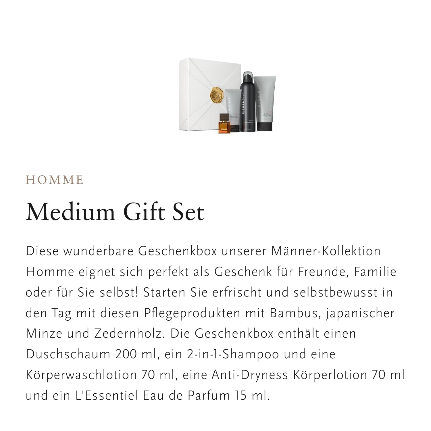 RITUALS Geschenkset für Männer aus der Homme Collection, Medium - Mit Zedernholz & Vitamin E-Komplex - Image 3