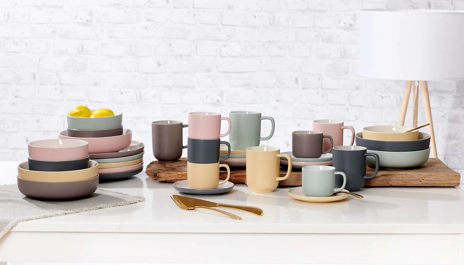 Ritzenhoff & Breker Milch- und Zuckerset Jasper, Rosa, Milchkännchen & Zuckerdose aus Keramik, Ausse - Image 3