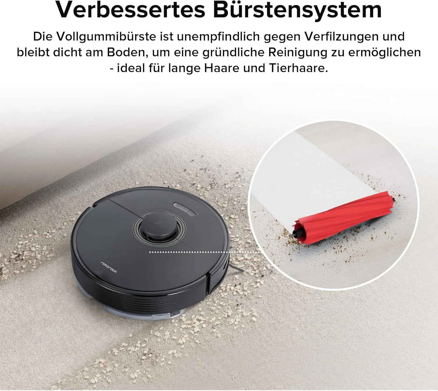 roborock Q7 Max Saugroboter mit Vollgummibürste, 4200Pa Saugkraft, Staubsauger Wischroboter PreciSen - Image 8
