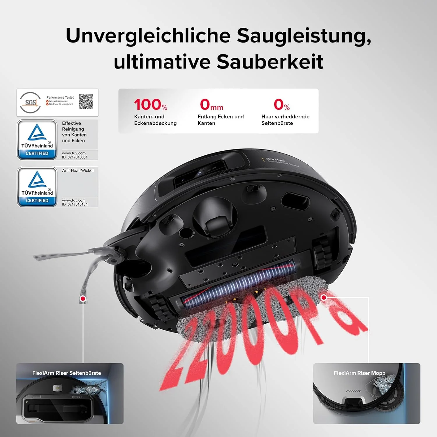 roborock Saros Z70 Saugroboter mit Wischfunktion, OmniGrip Arm, KI-gestützt, 22.000 Pa Saugkraft, 7. - Image 6