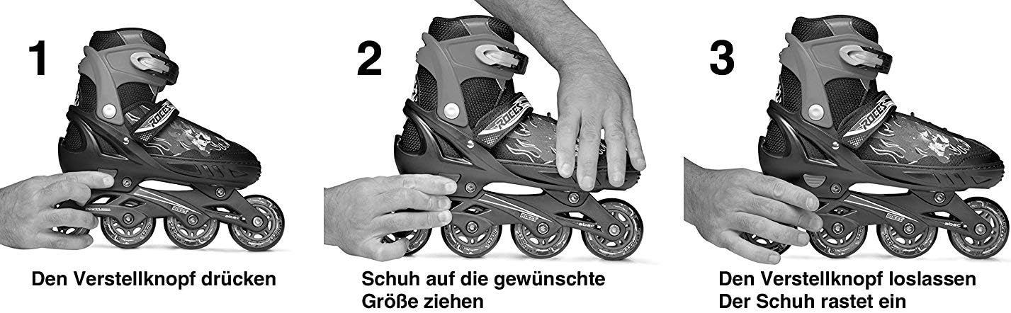 Roces Jungen Jokey 3.0 Boy Inline-Skates 38 black/aqua, 38 black/aqua - Image 2