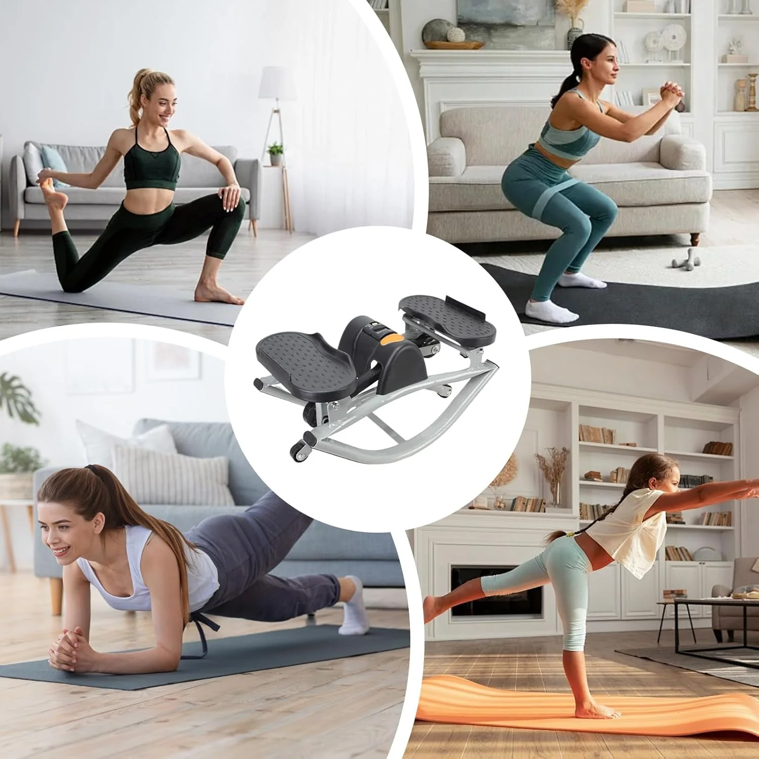 Rock Stepper Trainingsgerät, Fitnessgerät, leises tragbares Seitensteppergerät | Für Zuhause, Wohnun - Image 5