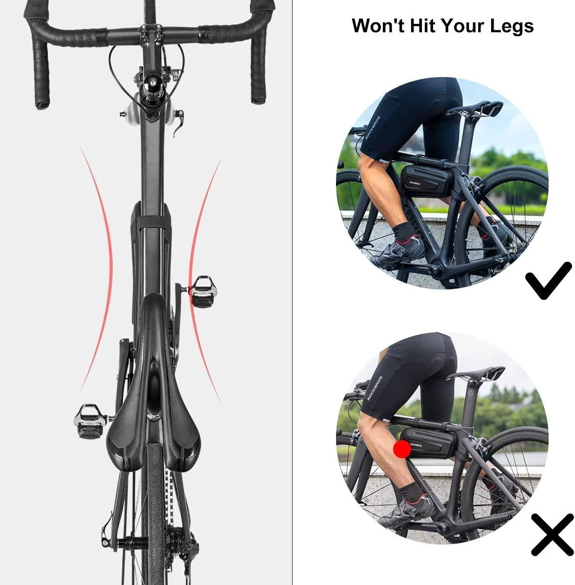 ROCKBROS Rahmentasche Fahrrad wasserdichte Dreiecktasche Fahrradtasche für Montainbikes, Rennräder 1 - Image 3