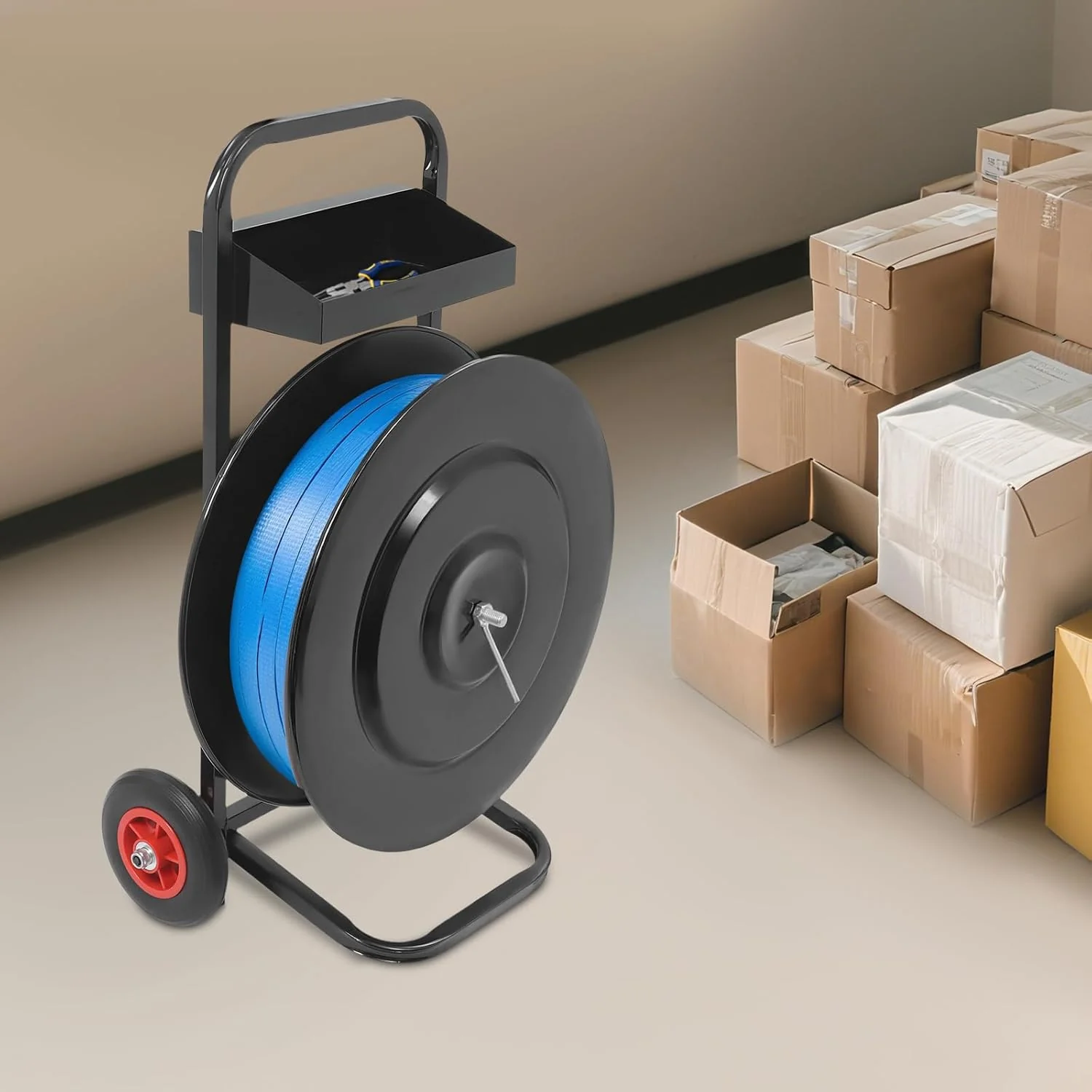 Rollwagen für Umreifungsband, Beweglicher Umreifungsbandspender & Schwerlast-Umreifungswagen mit Auf - Image 3
