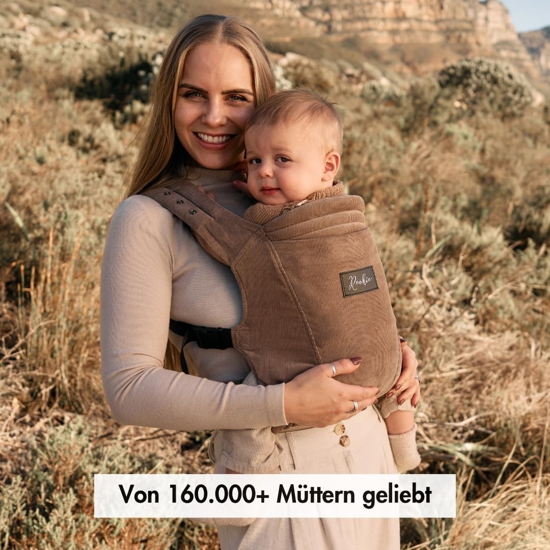 Rookie Babytrage ab Geburt - Ergonomisch, Bequem, Bio-Stoffe - Premium Elite Design - Baby Trage sch - Image 8