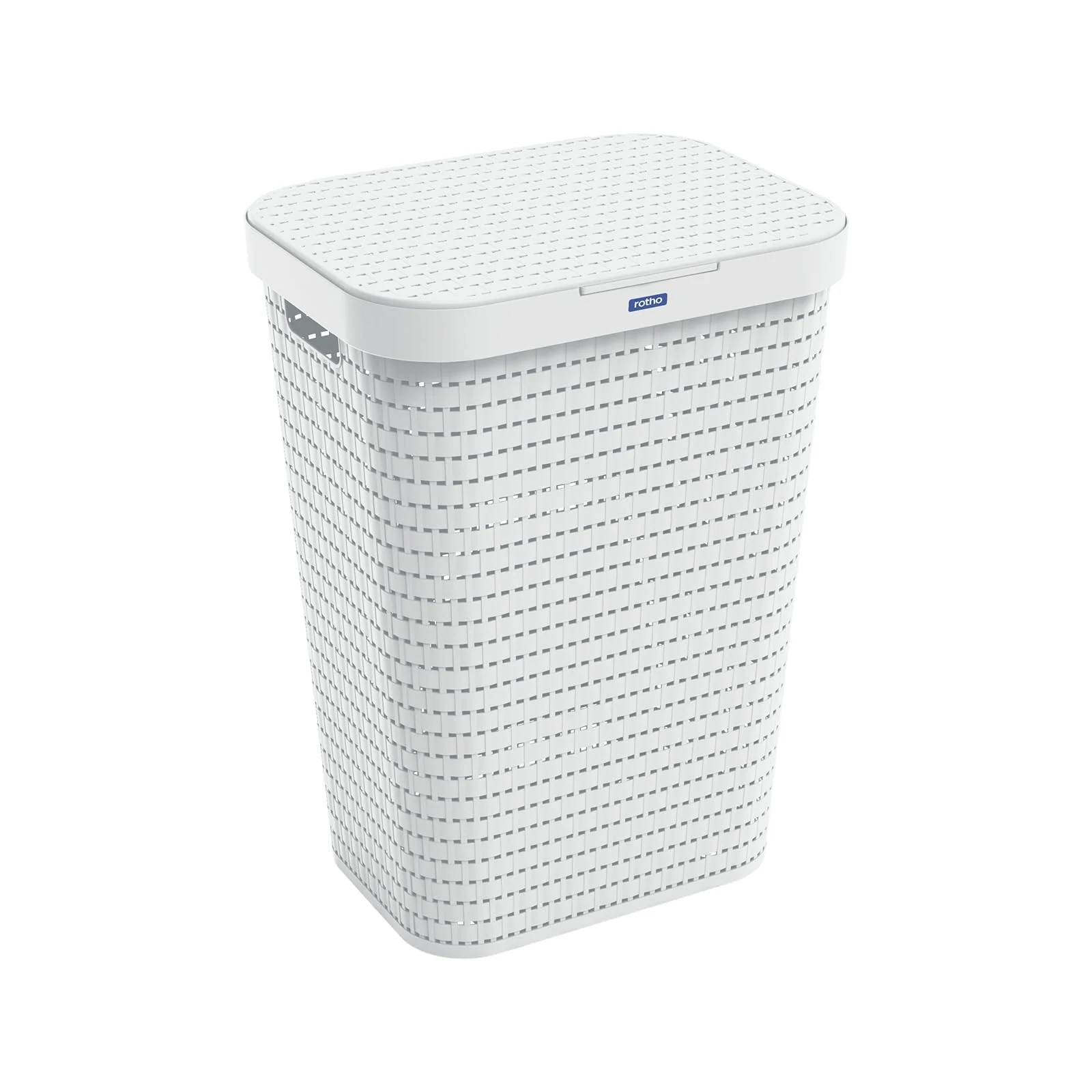 Rotho Country Wäschesammler 55l, weiss, 55l (42.0 x 32.2 x 57.7 cm)