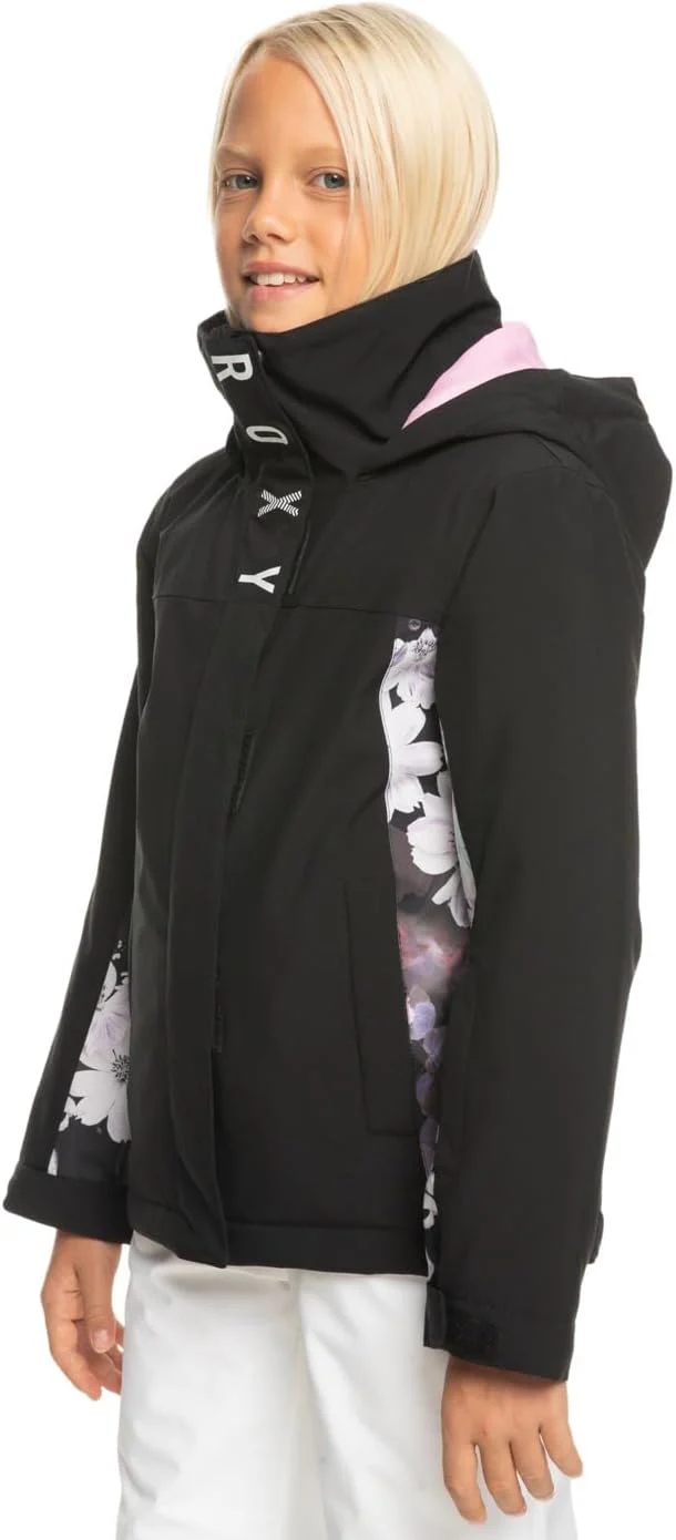 Roxy Mädchen Galaxy Girl Jk Schneeanzug 34 True Black Blurry Flower, 34 True Black Blurry Flower - Image 4