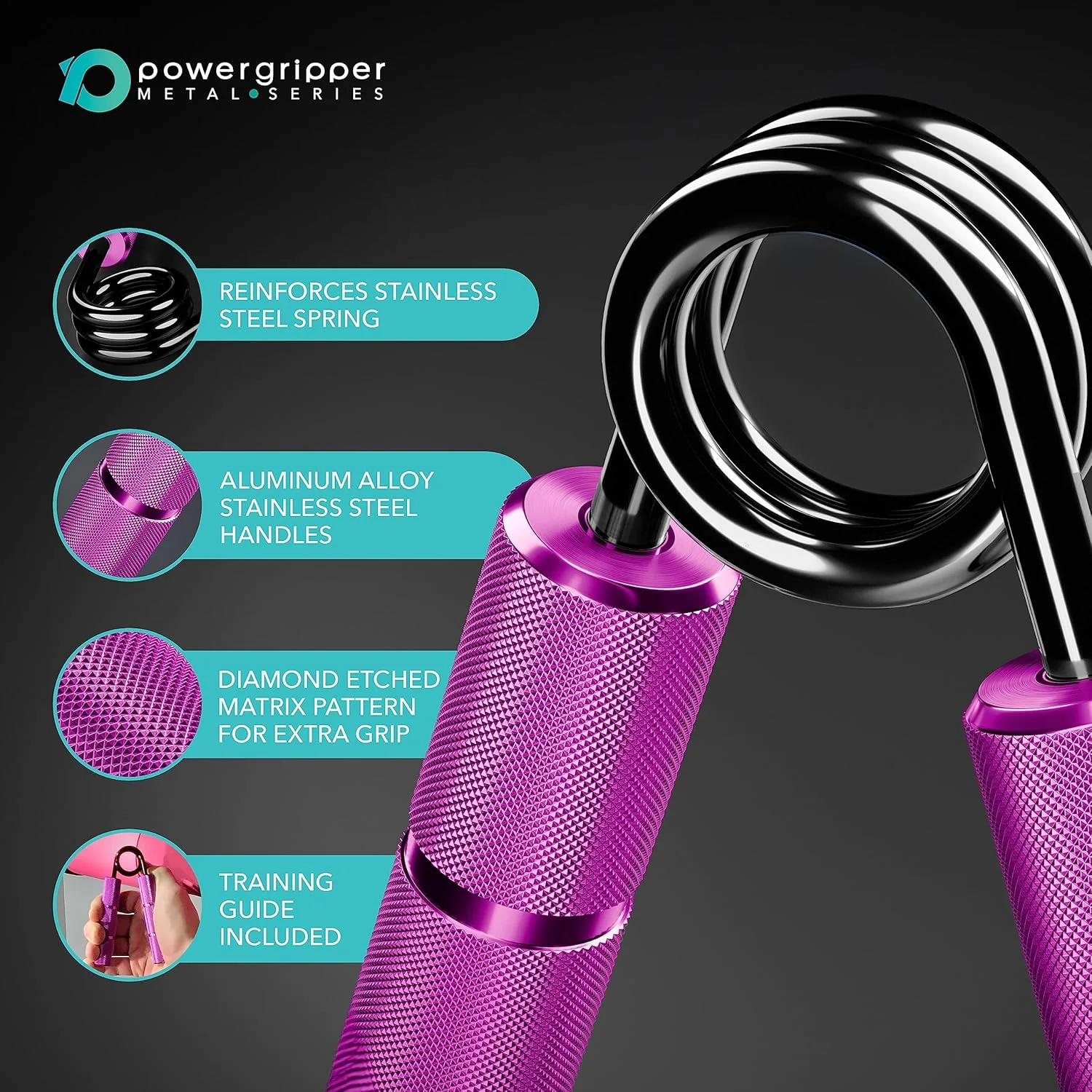 RPM Power PowerGripper Metall Handmuskeltrainer - (50lbs - 400lbs) für das Training von Griffen, Han - Image 4