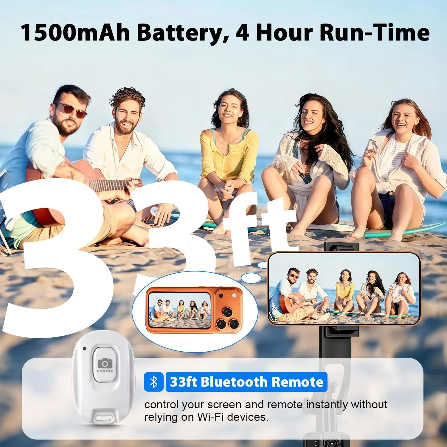 RUIZHI Handy Selfie Monitor, Magnetischer Vlog Bildschirm Selfie Monitor mit Lautsprecher, Grosse Re - Image 2