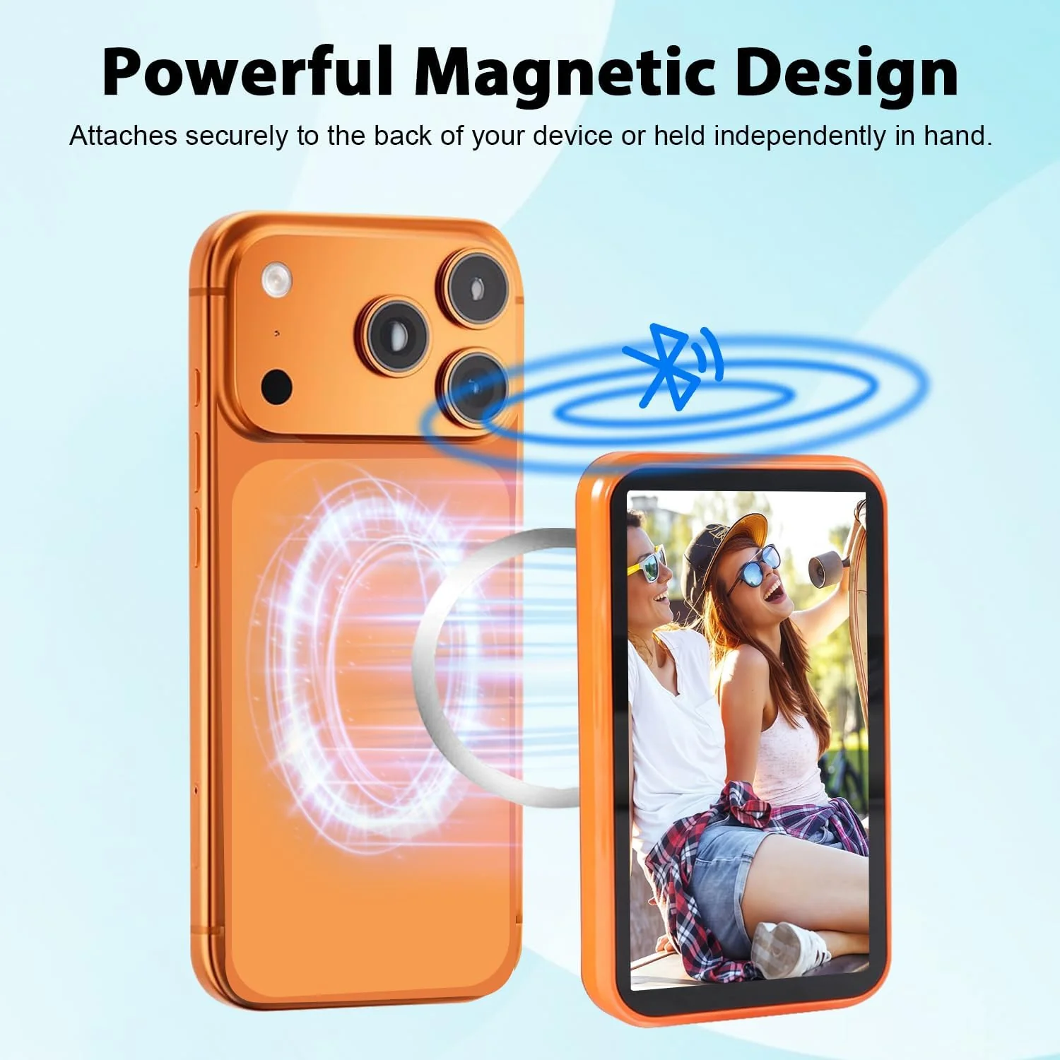 RUIZHI Handy Selfie Monitor, Magnetischer Vlog Bildschirm Selfie Monitor mit Lautsprecher, Grosse Re - Image 3