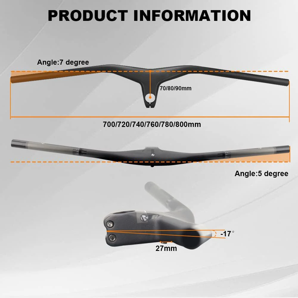 RXL SL riser lenker mountainbike Integrierte mtb lenker riser 1-1/8"(28.6mm) carbon lenker mtb 800x9 - Image 3