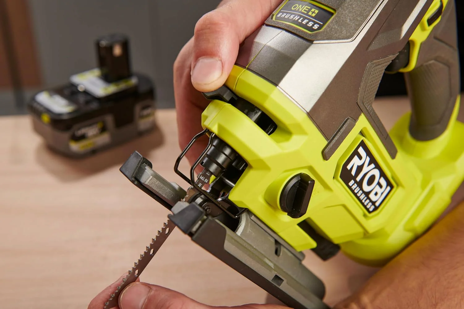 RYOBI 18 V ONE+ Brushless Akku-Stichsäge RJS18BL-0, 25 mm Hublänge, Pendelhub, ohne Akku und Ladeger - Image 6