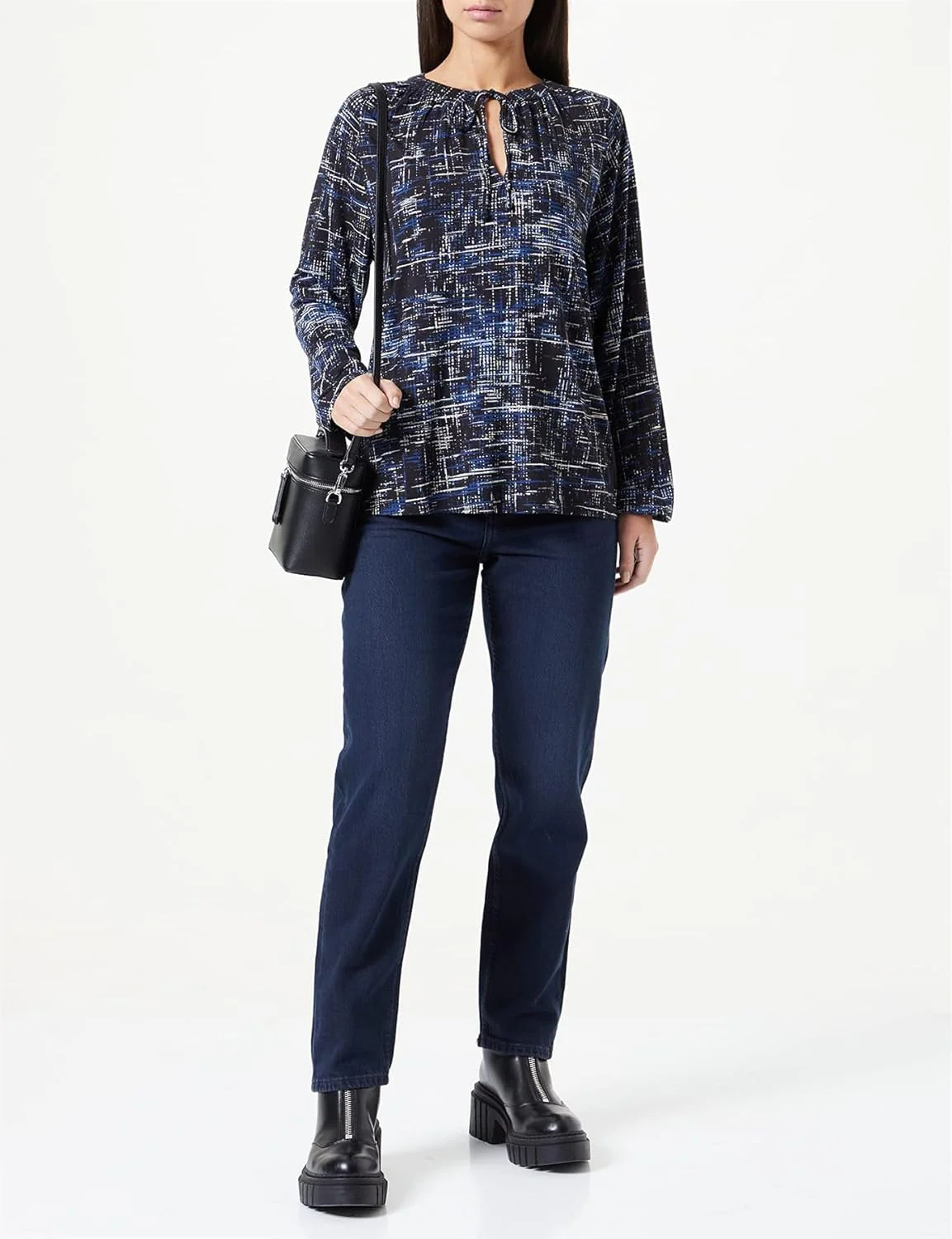 S. Oliver 7/8 Damen Jeans Hose Franciz 7/8 Stretchdenim Darkgrey 34 Blau 56z4, 34 Blau 56z4 - Image 2