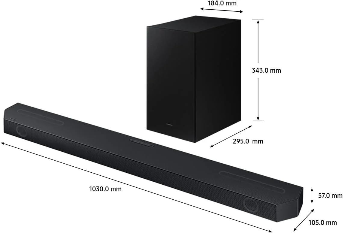 SAMSUNG Soundbar HW-Q600C/ZF Q-Serie, 9 Lautsprecher, Wireless Dolby Atmos, 3.1.2-Kanal-Audio, Q-Sim - Image 8