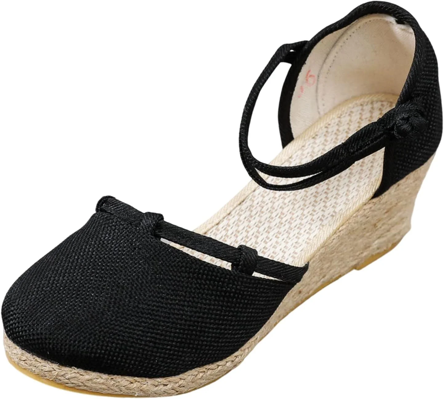 Sandalen Damen mit Absatz Vorne Geschlossen Keilabsatz Elegant Pantoletten Frauen Sandaletten Elegan - Image 4