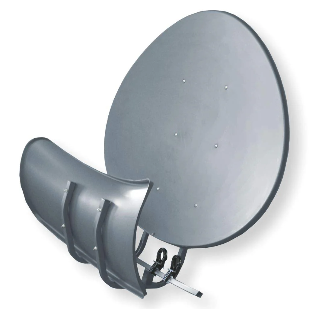 Satspiegel Toroidal (Wavefrontier) T90 P - dunkelgrau - Multifocus Antenne - inkl. 5 Stück LNB Halte