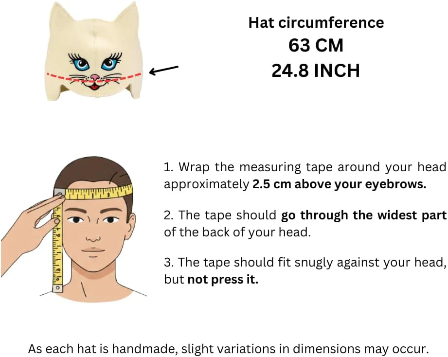 Saunahut für Damen und Herren aus Filz - Sauna Kitten Cat – Weiss Saunahut für Herren und Damen aus - Image 6