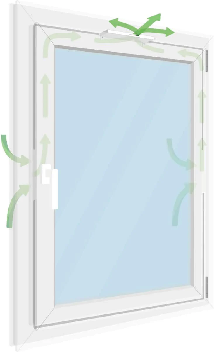 Schellenberg 46600 Universal-Fensterlüfter Passivlüftung für den Fensterflügel, Weiss Weiss Erweiter - Image 4