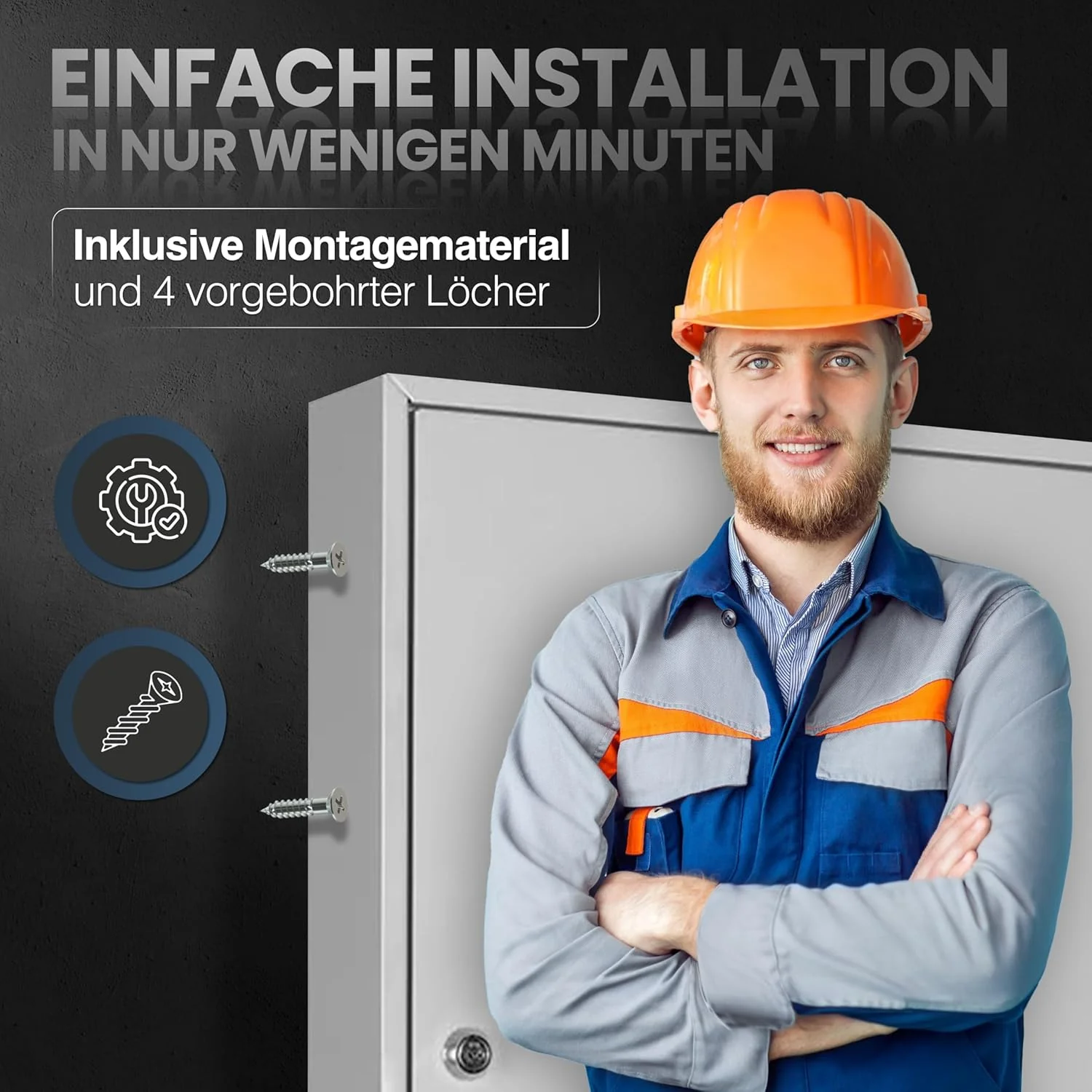 Schlüsselkasten SD100 – Schlüsselschrank mit 100 Haken, robuste Schlüsselbox aus Stahl, abschliessba - Image 5
