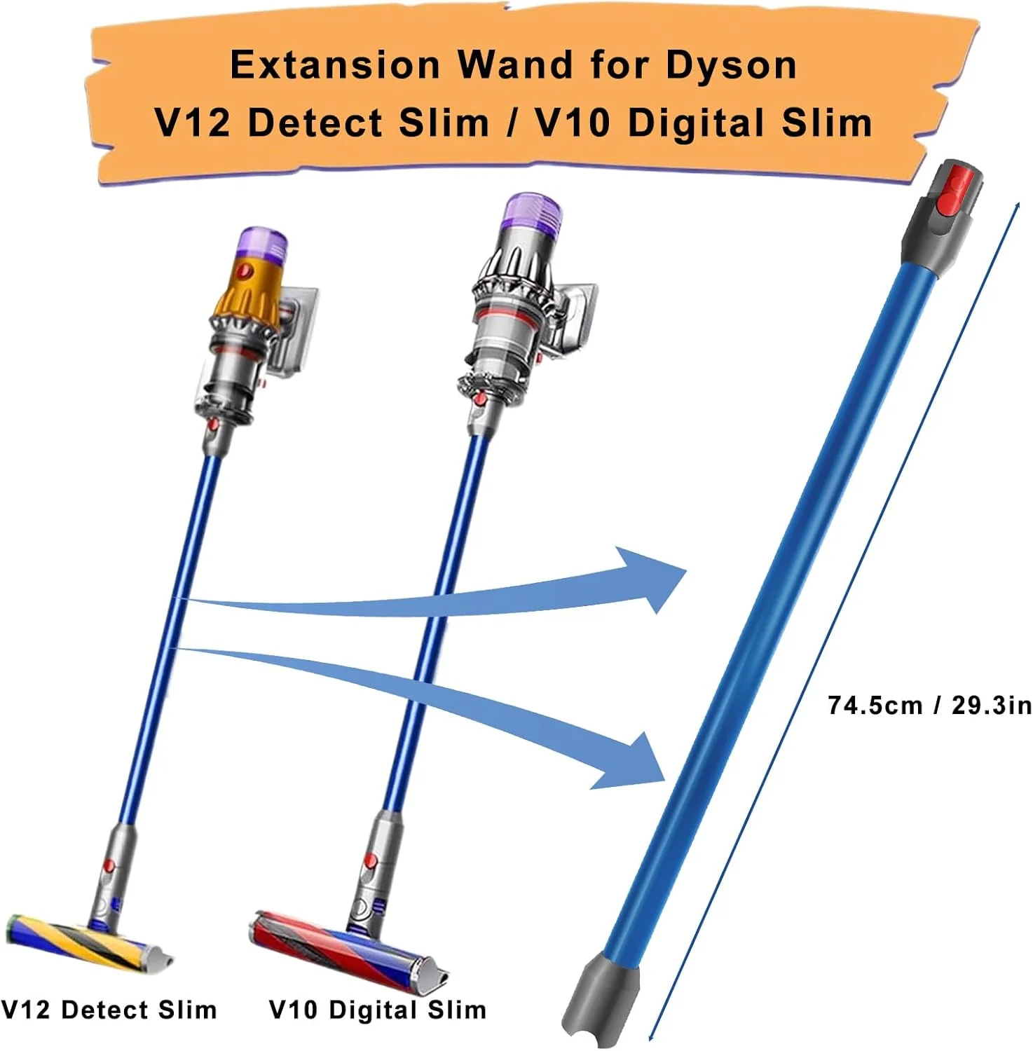 Schnellspanner Verlängerungsrohr für Dyson V12 Detect Slim Stabstaubsauger, Ersatzteile Verlängerung - Image 2