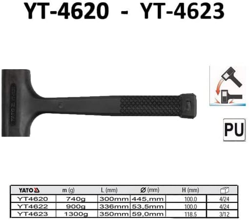 Schonhammer 905g, D 53,5mm, Rückschlagsfrei - Image 4
