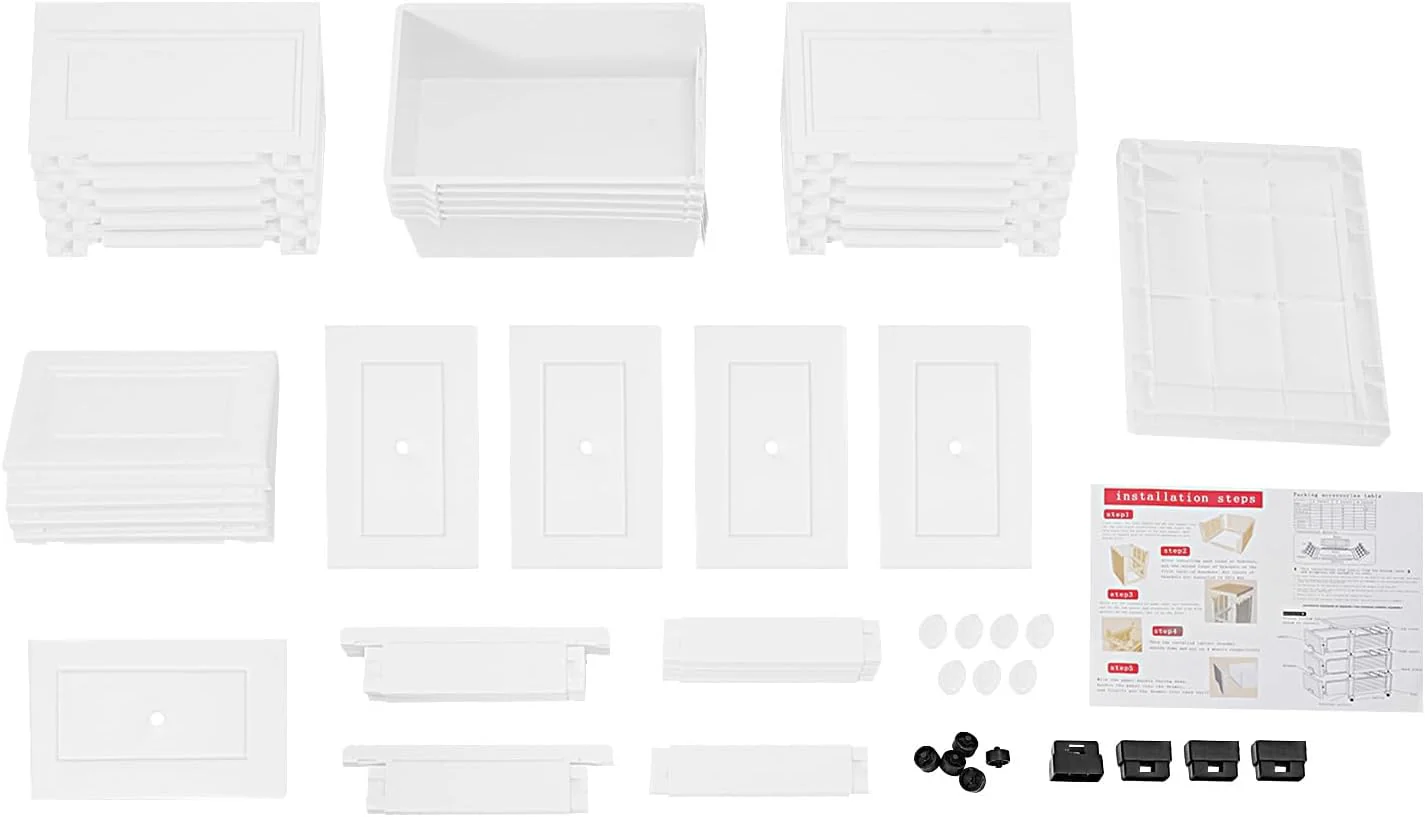 Schubladenschrank mit Rädern 5-Schubladen Schmale Aufbewahrungsschrank aus PP Kunststoff wasserdicht - Image 7