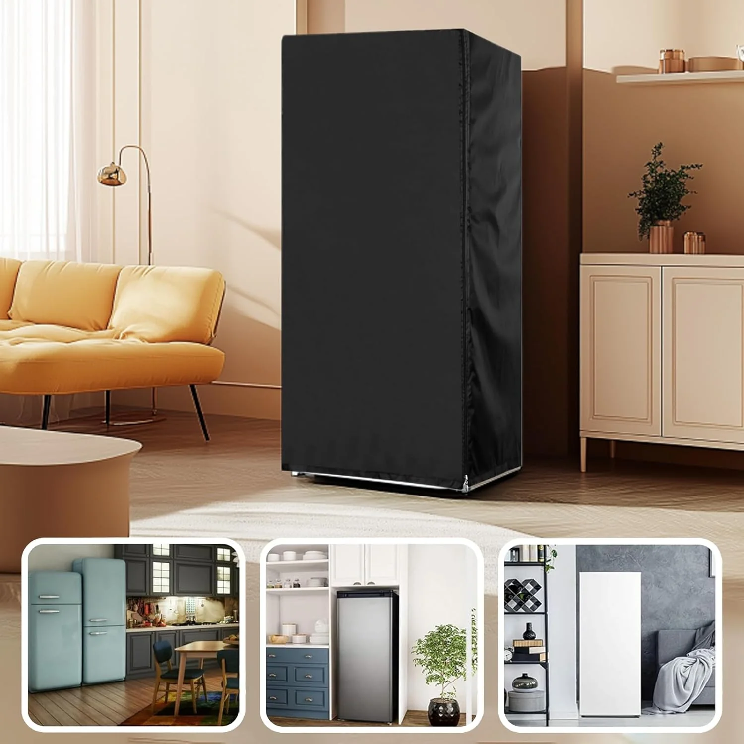 Schutzhülle Kühlschrank, Gefrierschrank Abdeckung, Kühlschrank Abdeckung Outdoor, Staubdichte Abdeck - Image 3