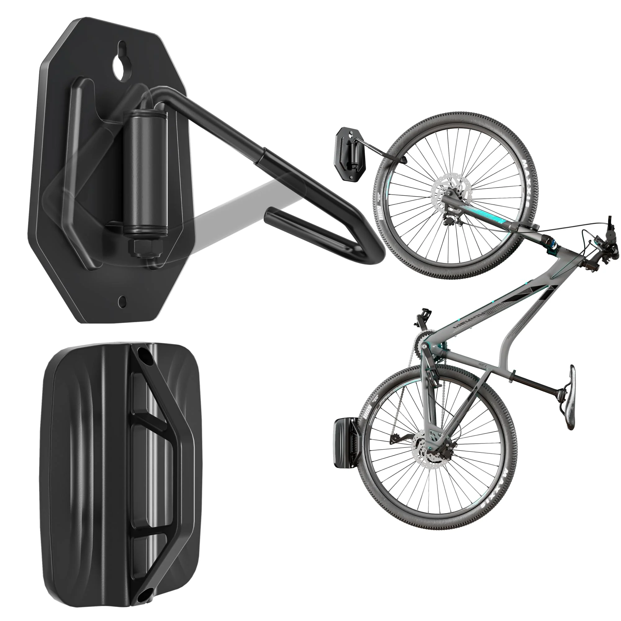 Schwenkbare Fahrrad Wandhalterung, Vertikaler Fahrradständer-Fahrradhalterung wand für die Garage, k