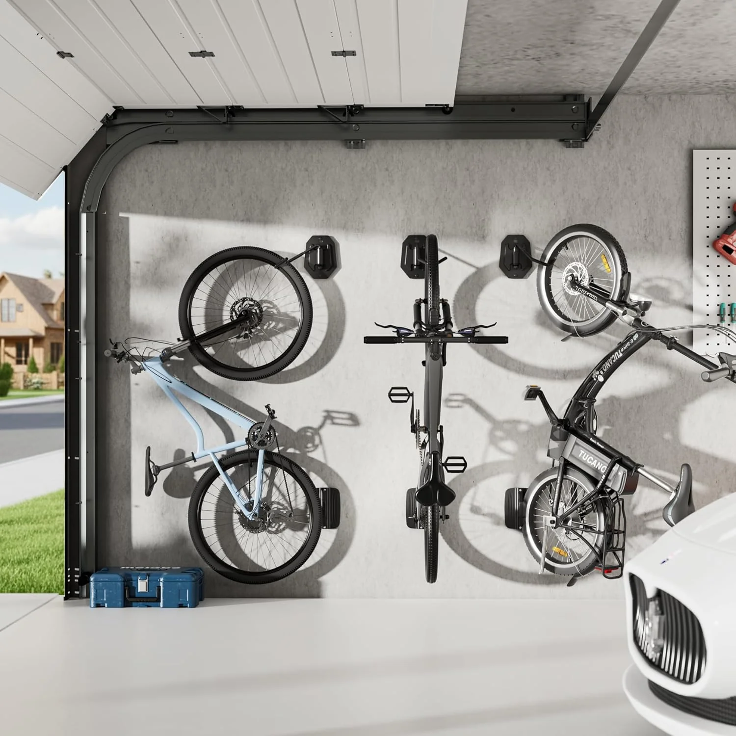 Schwenkbare Fahrrad Wandhalterung, Vertikaler Fahrradständer-Fahrradhalterung wand für die Garage, k - Image 6