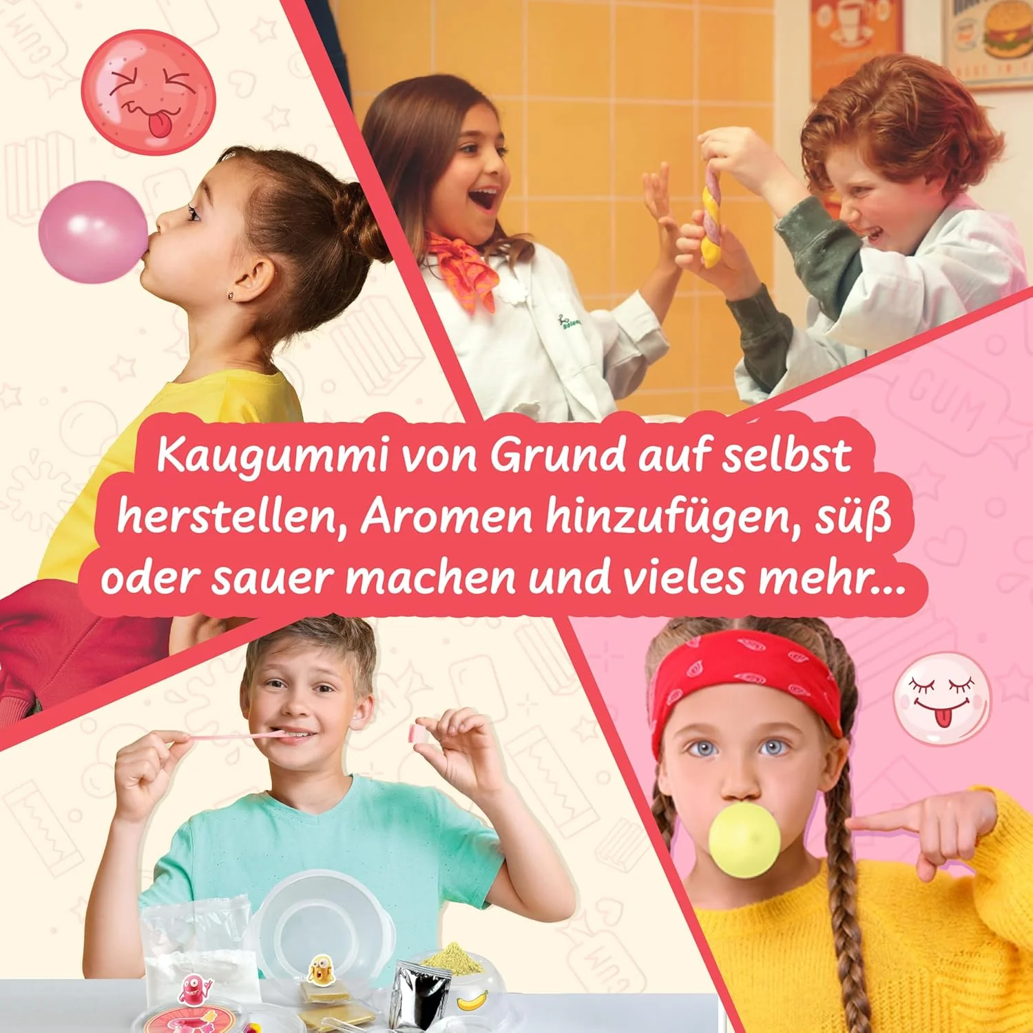 Science4you Kaugummi-Süssigkeiten-Labor – Bonbon-Bastelset um Ihre eigenen 60 Kaugummi für Kinder, G - Image 6