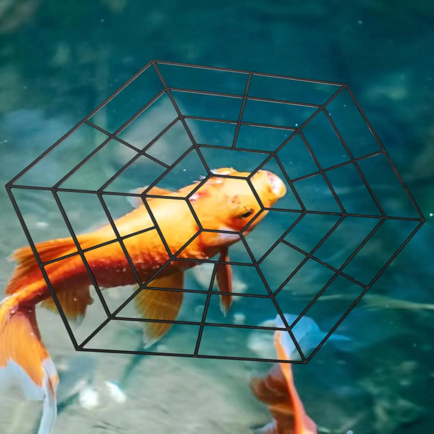 Sechseckige Schutznetz Für Teich, 20PCS Teichschutzgitter Schwimmend, Teichnetz Teichschutz Gegen Re - Image 4