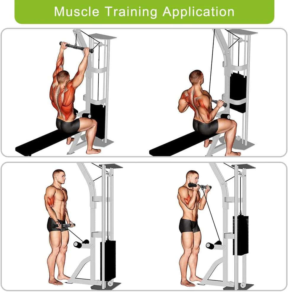 SELEWARE Trizeps-LAT-Pulldown-Aufsätze, Heim-Fitnessstudio, Workout-Zubehör mit rutschfestem weichem - Image 2