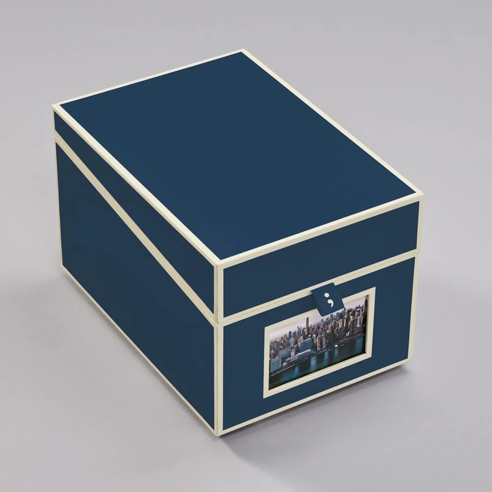 Semikolon 352542 CD- und Fotobox - 17,7 x 15,7 x 25,6 cm - für 10 x 15 cm Fotos - Cover marine blau - Image 2
