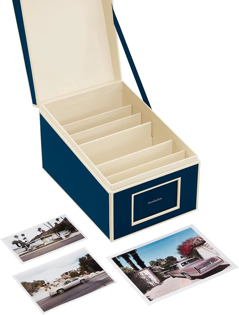 Semikolon 352542 CD- und Fotobox - 17,7 x 15,7 x 25,6 cm - für 10 x 15 cm Fotos - Cover marine blau - Image 4