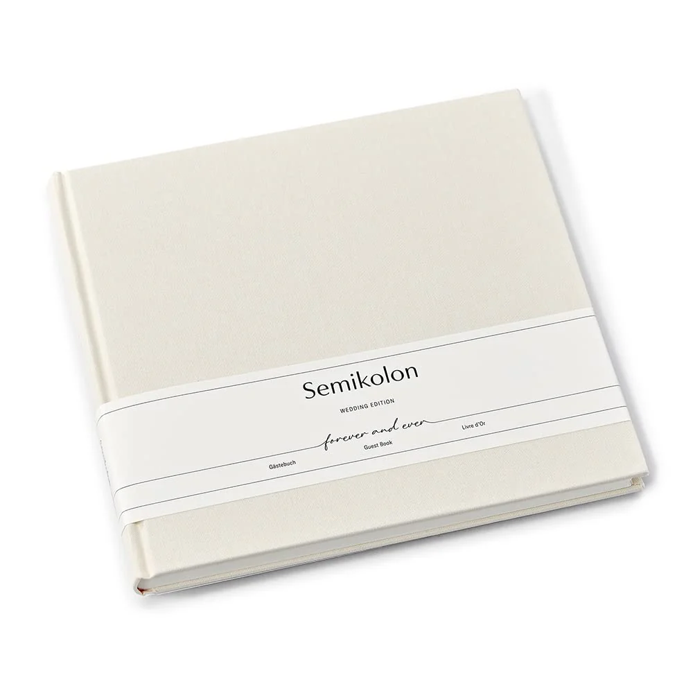 Semikolon 367183 GĂ€stebuch Wedding Edition - 25 x 23 cm - mit 180 blanko Seiten zum Selbstgestalten,