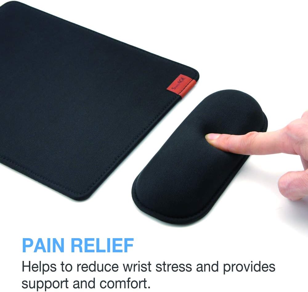 SenseAGE Mousepad mit Abnehmbarer Handauflage, Ergonomisches Mauspad mit atmungsaktivem Handpolster - Image 4