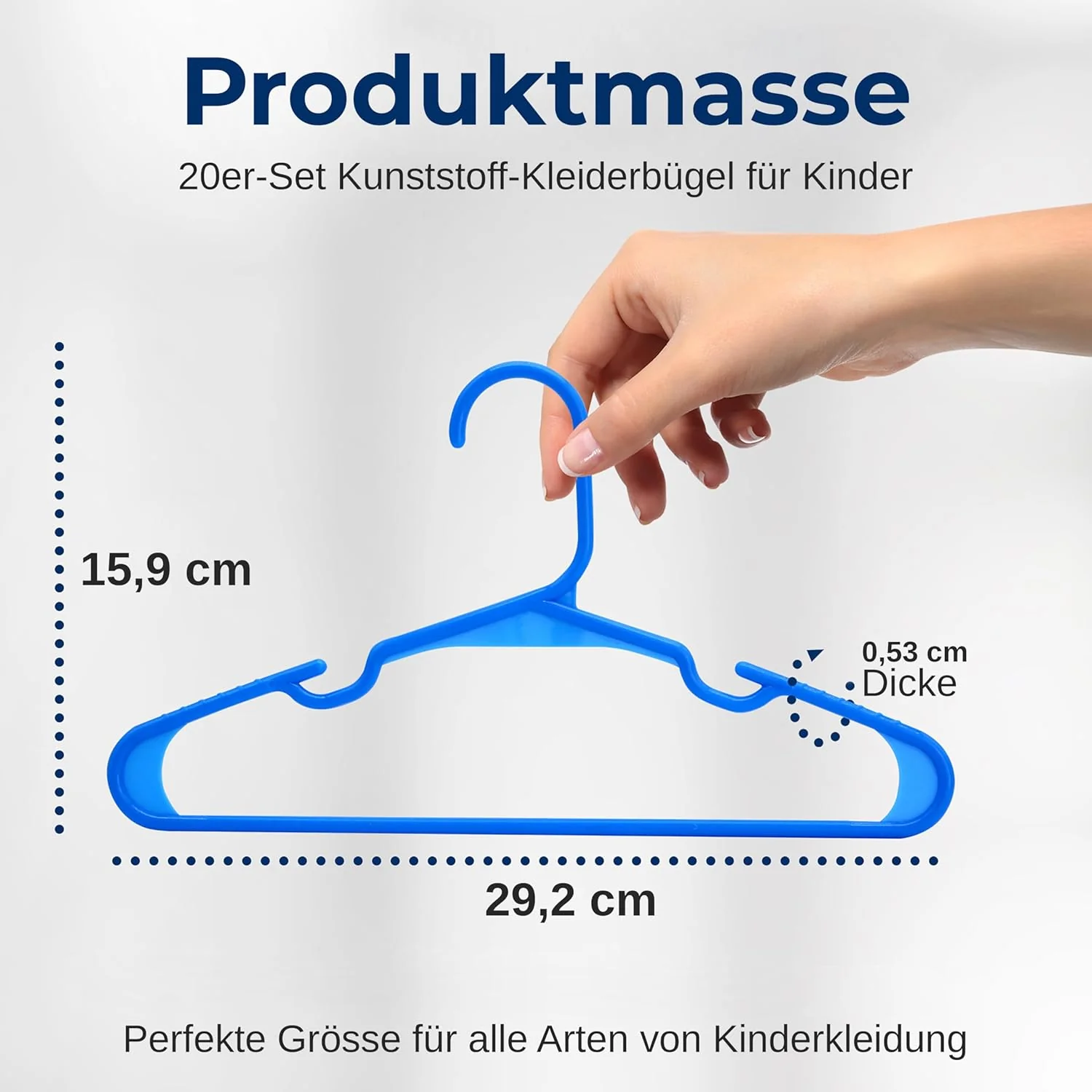 SereneLife Kinderkleiderbügel 20er Set – Kleiderbügel Kinder & Baby Kleiderbügel Kunststoff & rutsch - Image 2