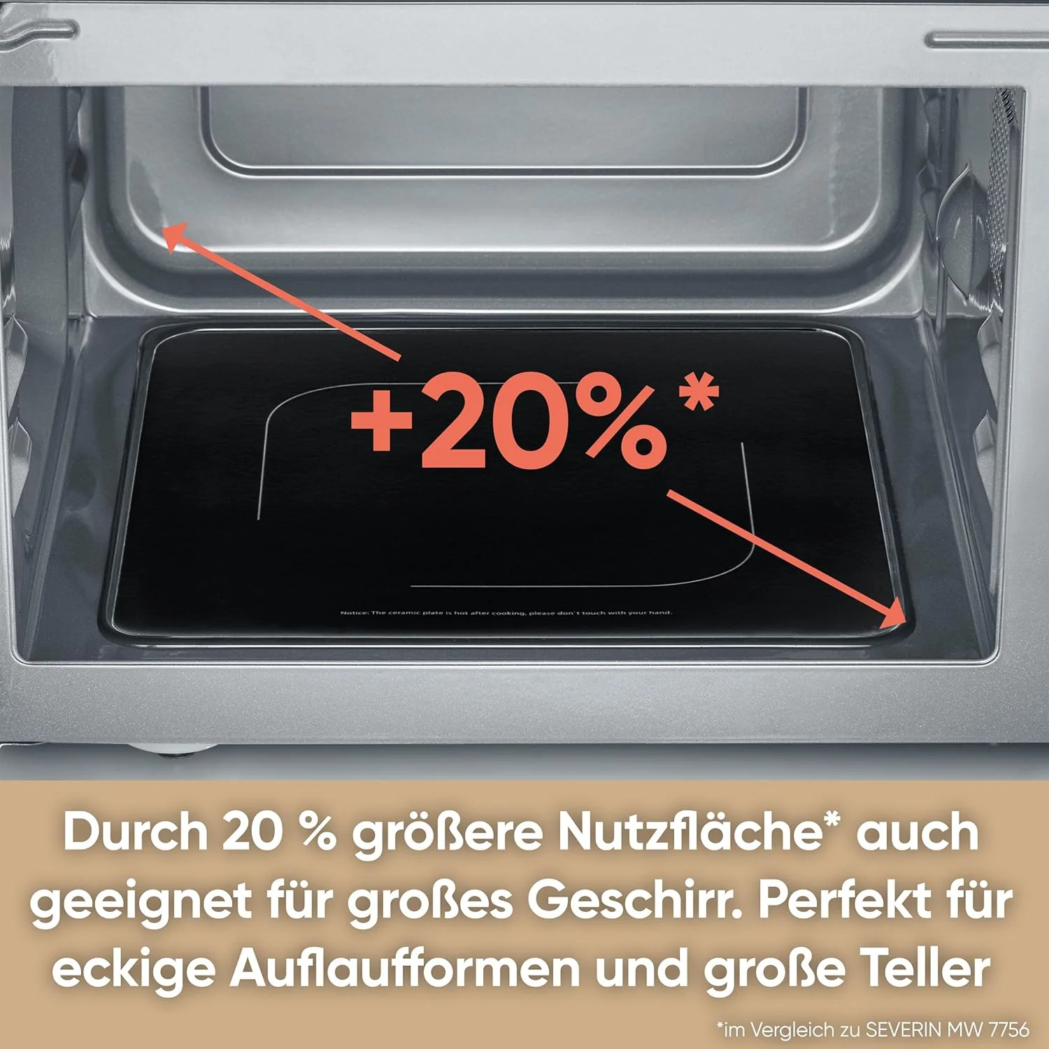 SEVERIN 2-in-1 Mikrowelle mit Glasboden und Grill, Mikrowellengerät zum Auftauen und Erhitzen, Mikro - Image 3