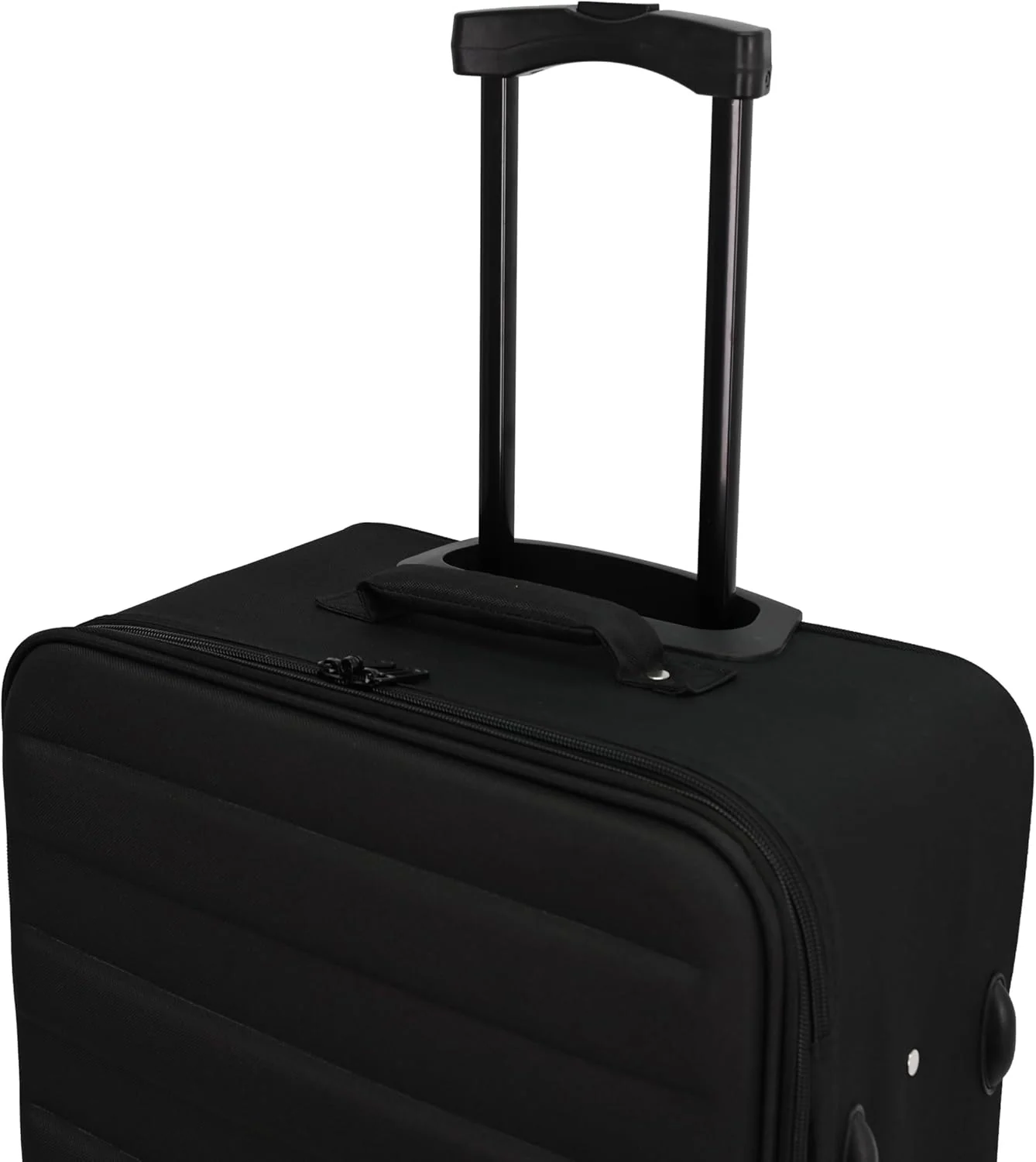 SIGN Stoffkoffer Reisekoffer Trolley (Handgepäck-Mittel-Gross-Set) + 5cm Dehnungsfuge (Schwarz, Gros - Image 8