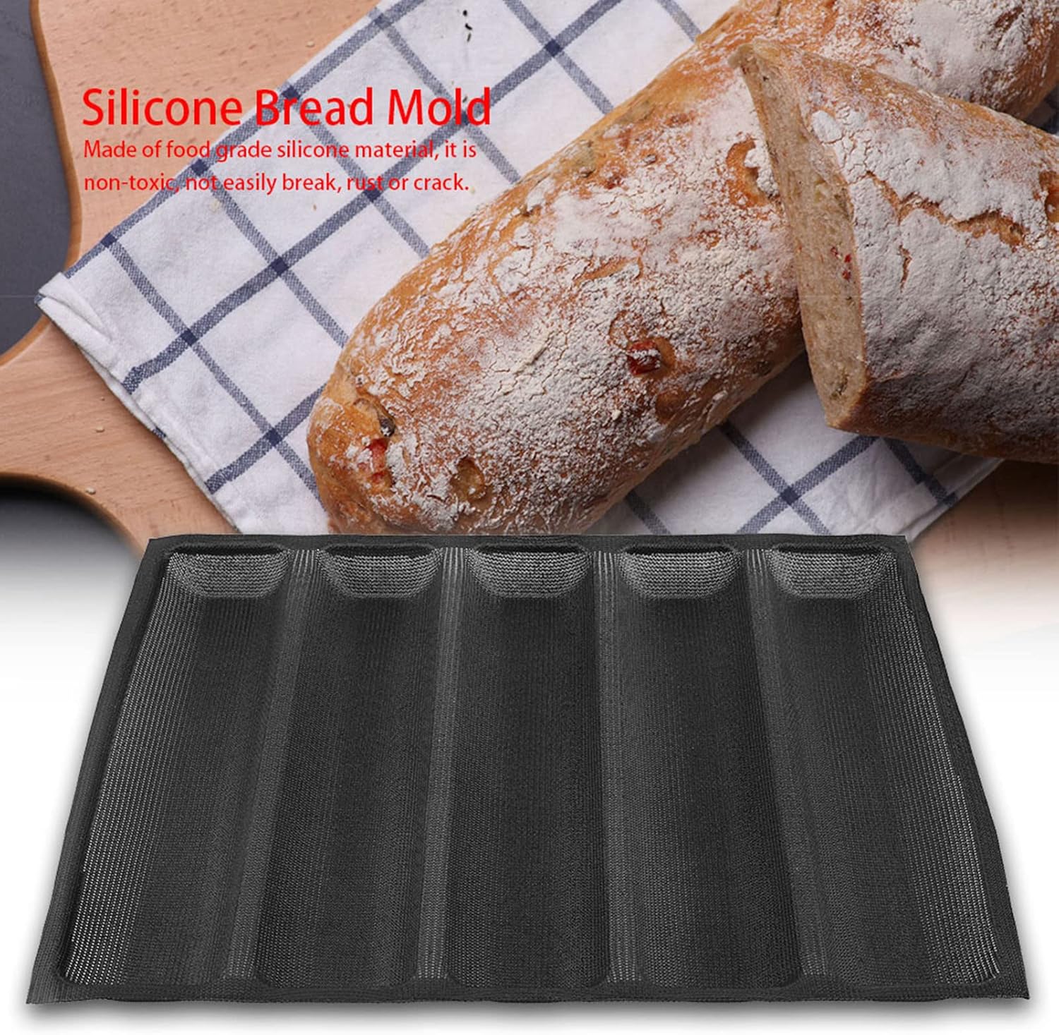 Silikon-Brotform, Antihaftbeschichtet, Längliche Form, Brotformen, Brotkastenform für Zuhause, Küche - Image 2