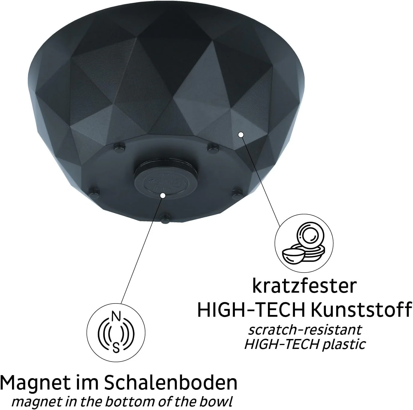 silwy® Super-Magnet-Bowl GREY (2er-Set) HIGH-TECH-Kunststoff - perfekt für Camping, Caravaning und B - Image 3