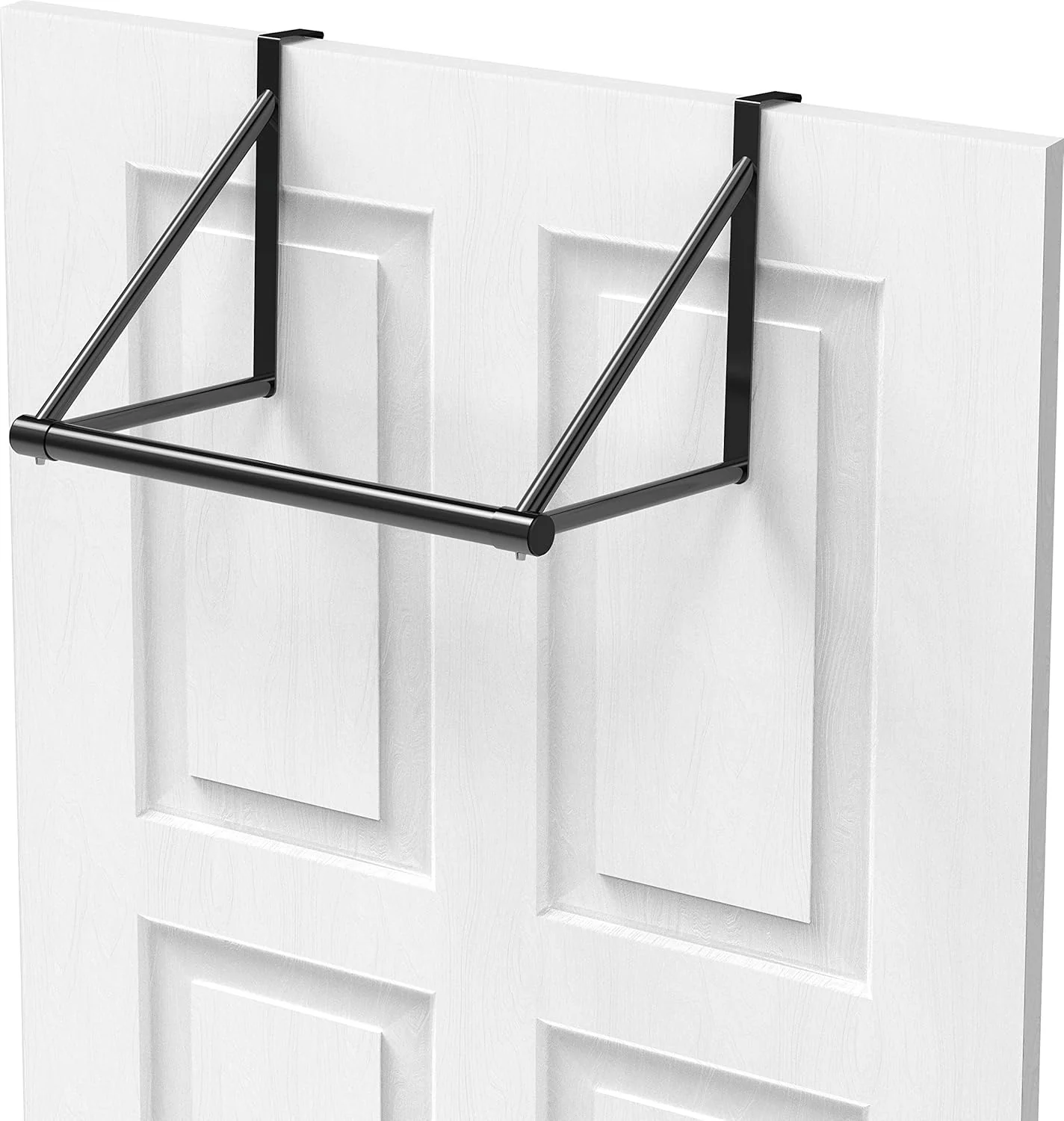 Simple Houseware Über der Tür hängende Kleiderstange, Schwarz, Schwarz - Image 6