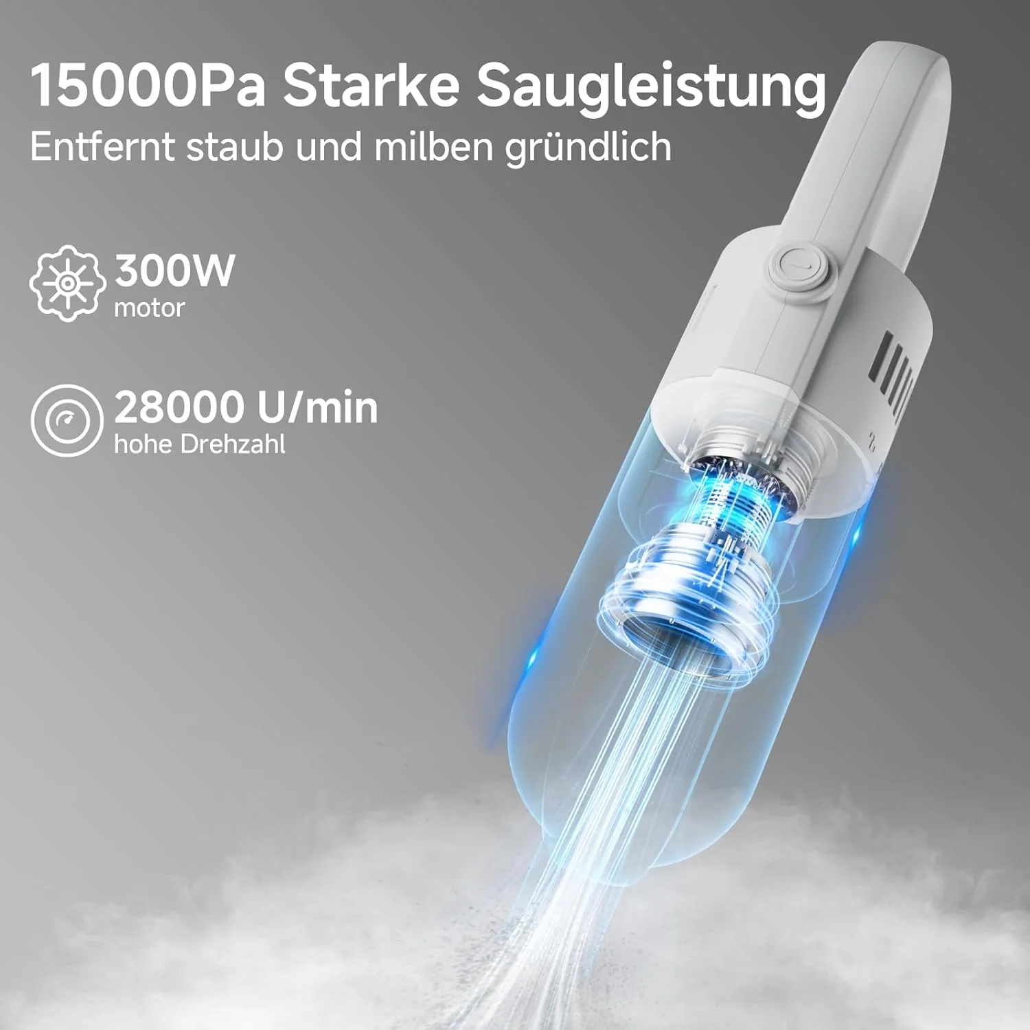 SIMPLUS Staubsauger mit Kabel 400W, 15KPa Stielstaubsauger 2-in-1, Leicht 0,85kg Handstaubsauger, HE - Image 6