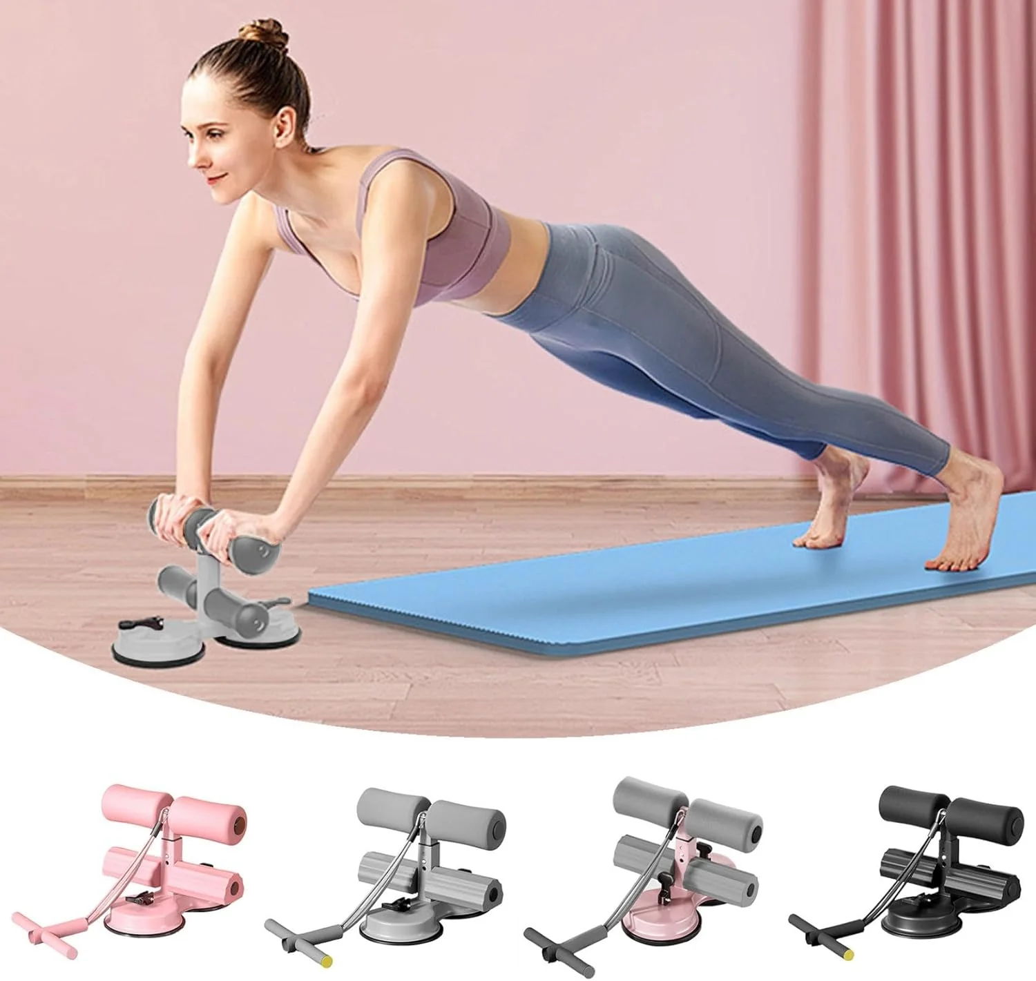 Sit Up Trainingsgeräte, Sit Up Bar Fusshalter, Tragbare Sit Up Ausrüstung, 3-stufig Einstellbar mit - Image 6