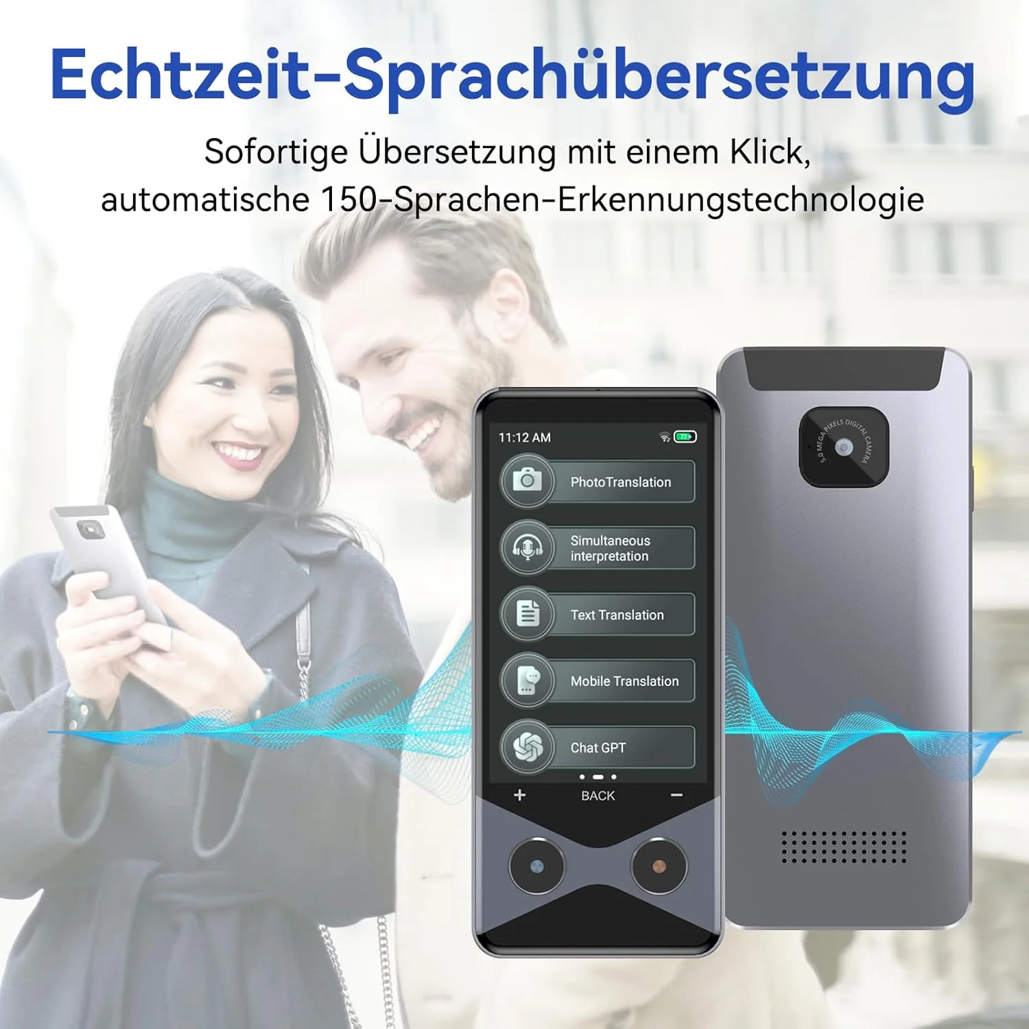 SKARA Sprachübersetzer Gerät ohne Internet mit 4G SIM-Modus, Echtzeit Übersetzer mit Sprachausgabe, - Image 6